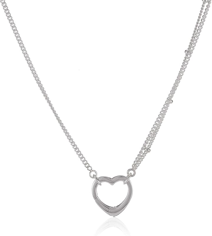 Collar de plata con colgante de corazón abierto Pandora 39720470