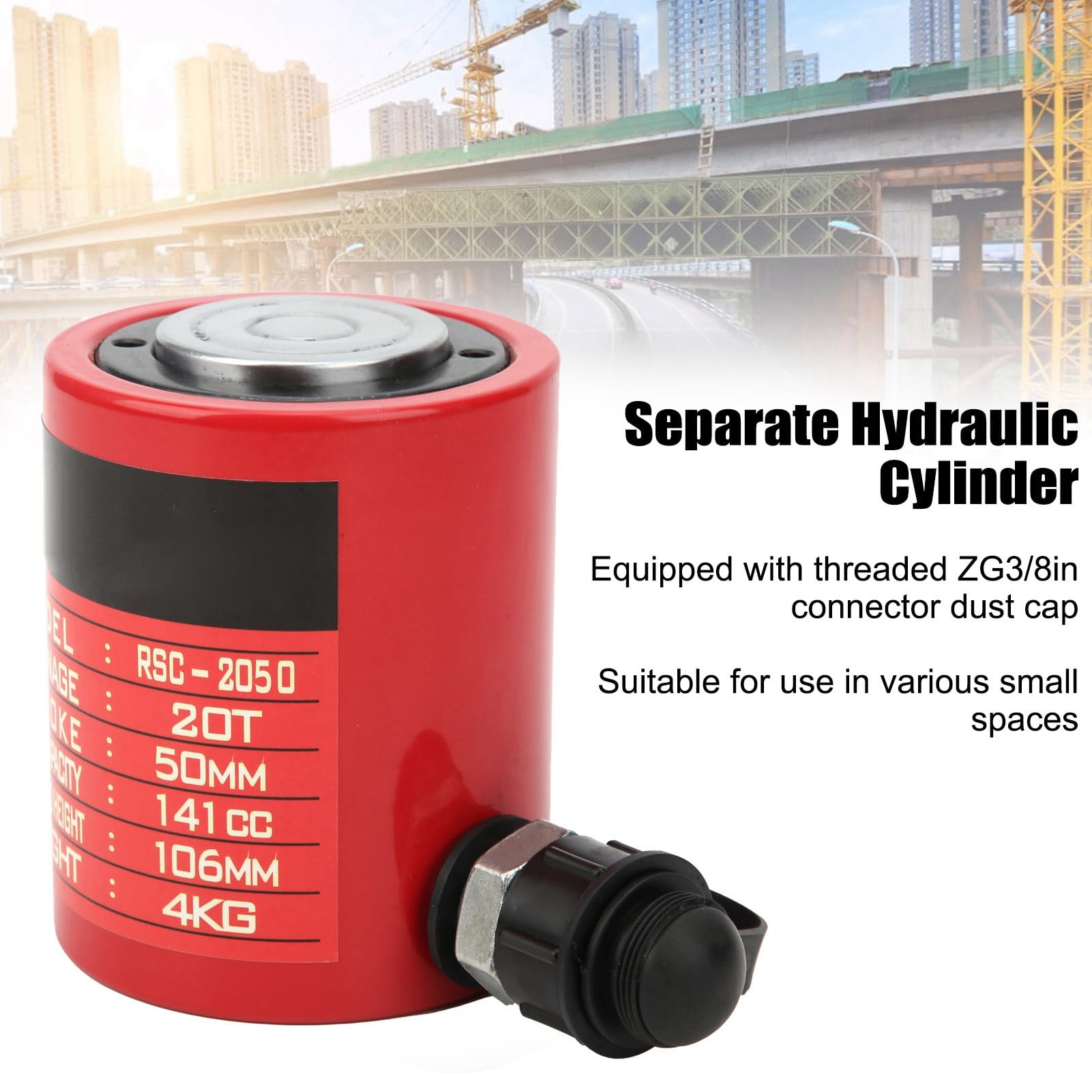 Cilindro Idraulico Separato, RSC2050 Cilindro Idraulico Separato Red Jack Solido Sollevamento Idraulico a Semplice Effetto, Cilindri di Sollevamento Idraulici
