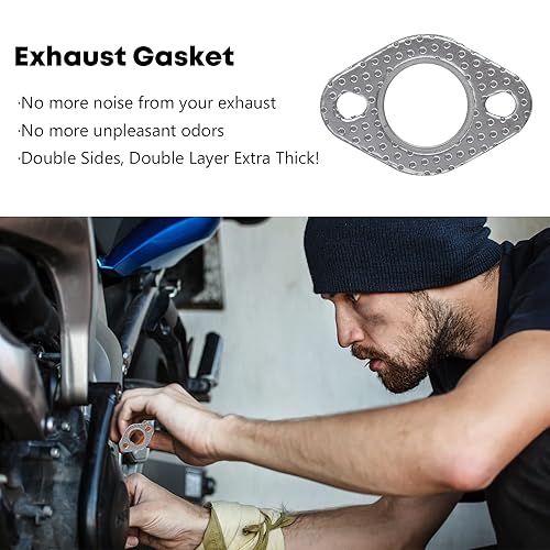 Miniatura 4 de YOSOPP GY6 - Junta de escape para scooters de 50 cc 70 cc 90 cc 110 cc 125 cc 150 cc ATV GMB139 motor cuatrimoto 4 ruedas duna buggy Go Karts Taotao