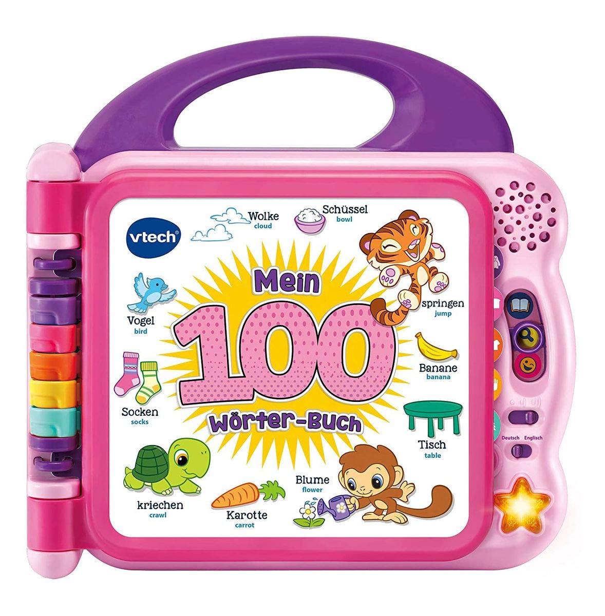 VTech Mein 100-Wörter-Buch pink Bilderbuch Deutsch-Englisch