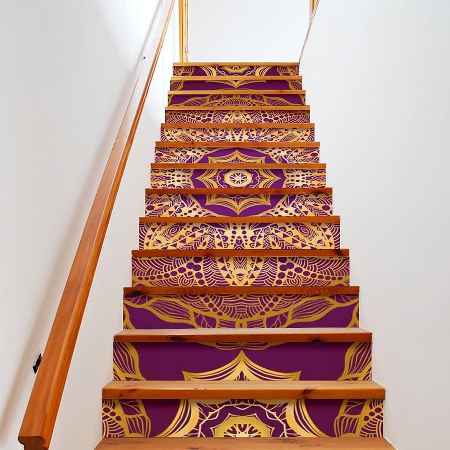 Amazon.co.jp: 階段用ステッカー マンダラ 曼荼羅 ウォールステッカー