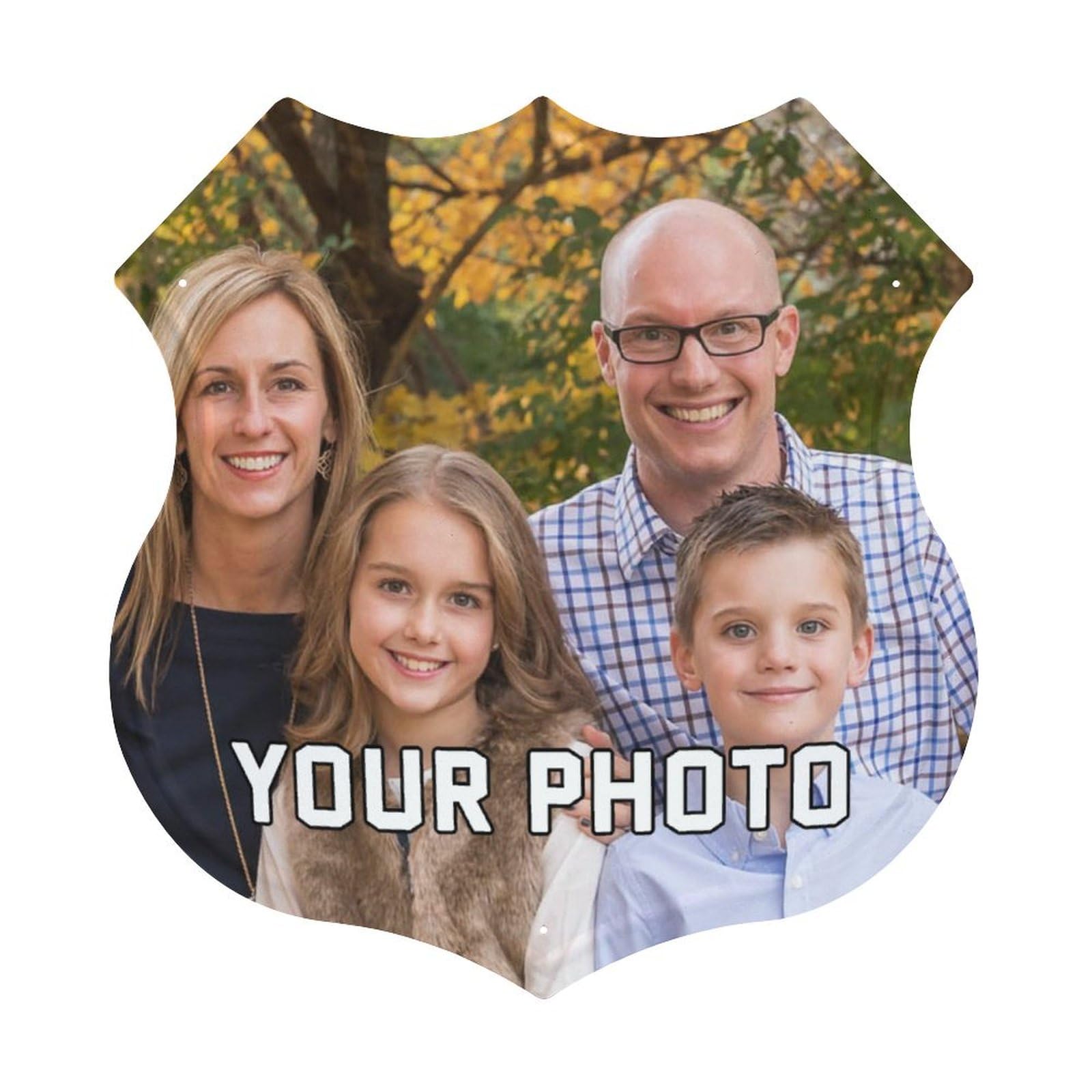 LLLGSH Custom Made Sign - Personalized Metal Sign - Customize your photos and text - for Office, Business, Workplace, Home, Delivery Signs - 7 Styles
