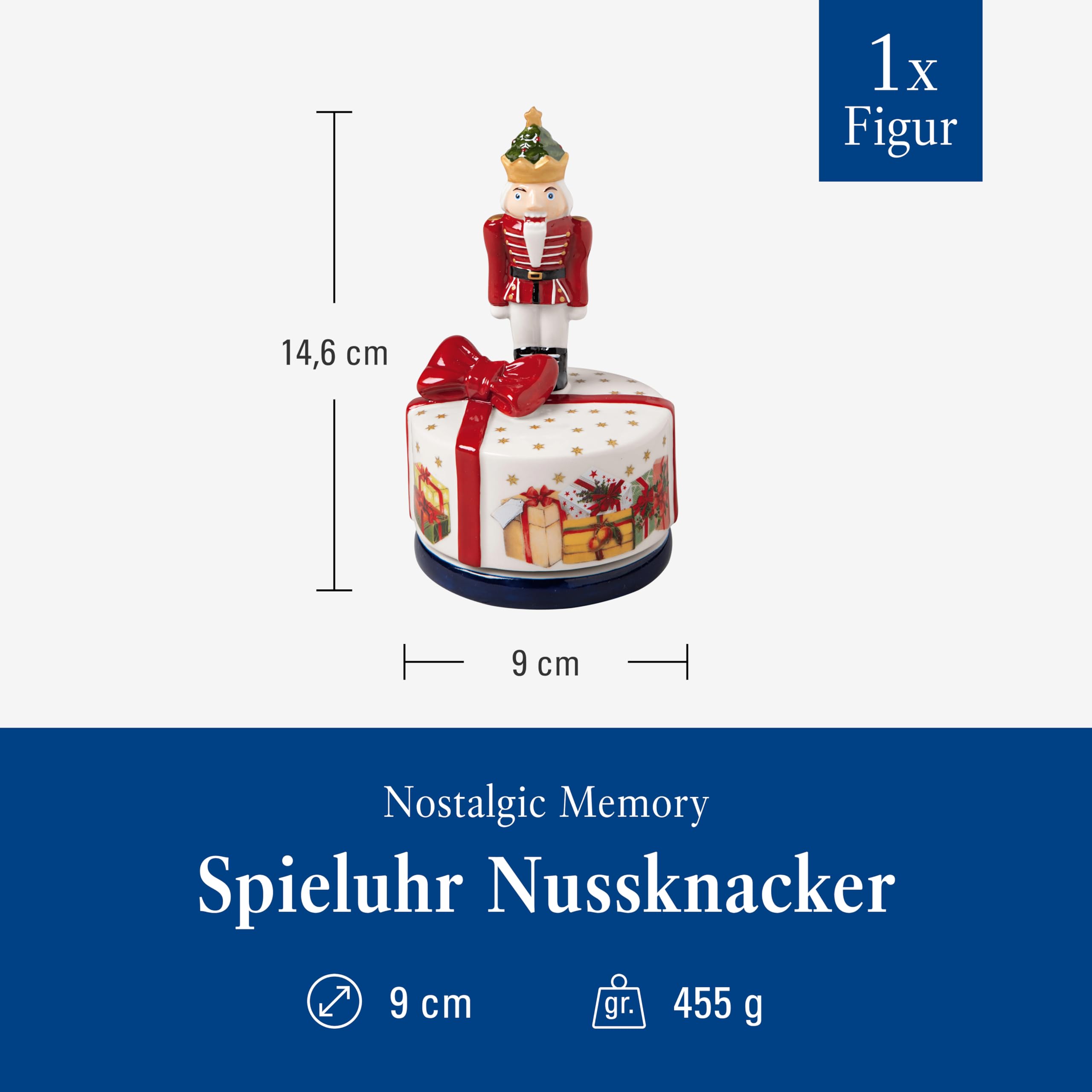 Villeroy & Boch Nostalgic Melody Sneeuwpop Draaiend 8x8x15 cm Villeroy & Boch Nostalgic Melody Sneeuwpop Draaiend 8x8x15 cm