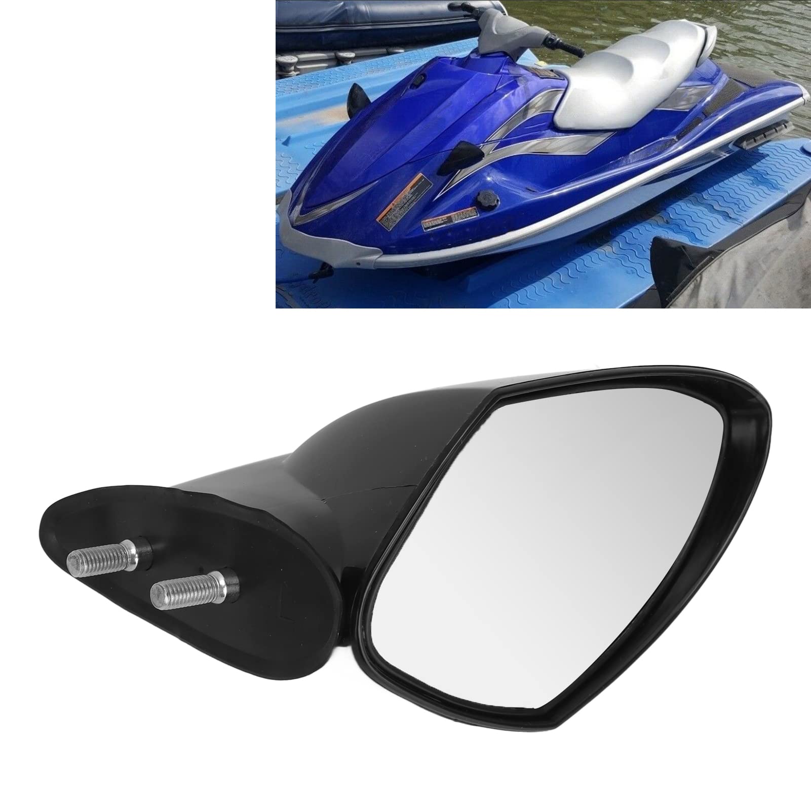 Qiilu Samochodowe Lusterko Lewe Przednie Lewe Lusterko Boczne Sport Cruiser F1S‑U596B‑10‑00 Zamiennik dla WaveRunner VX Deluxe 2005‑2009