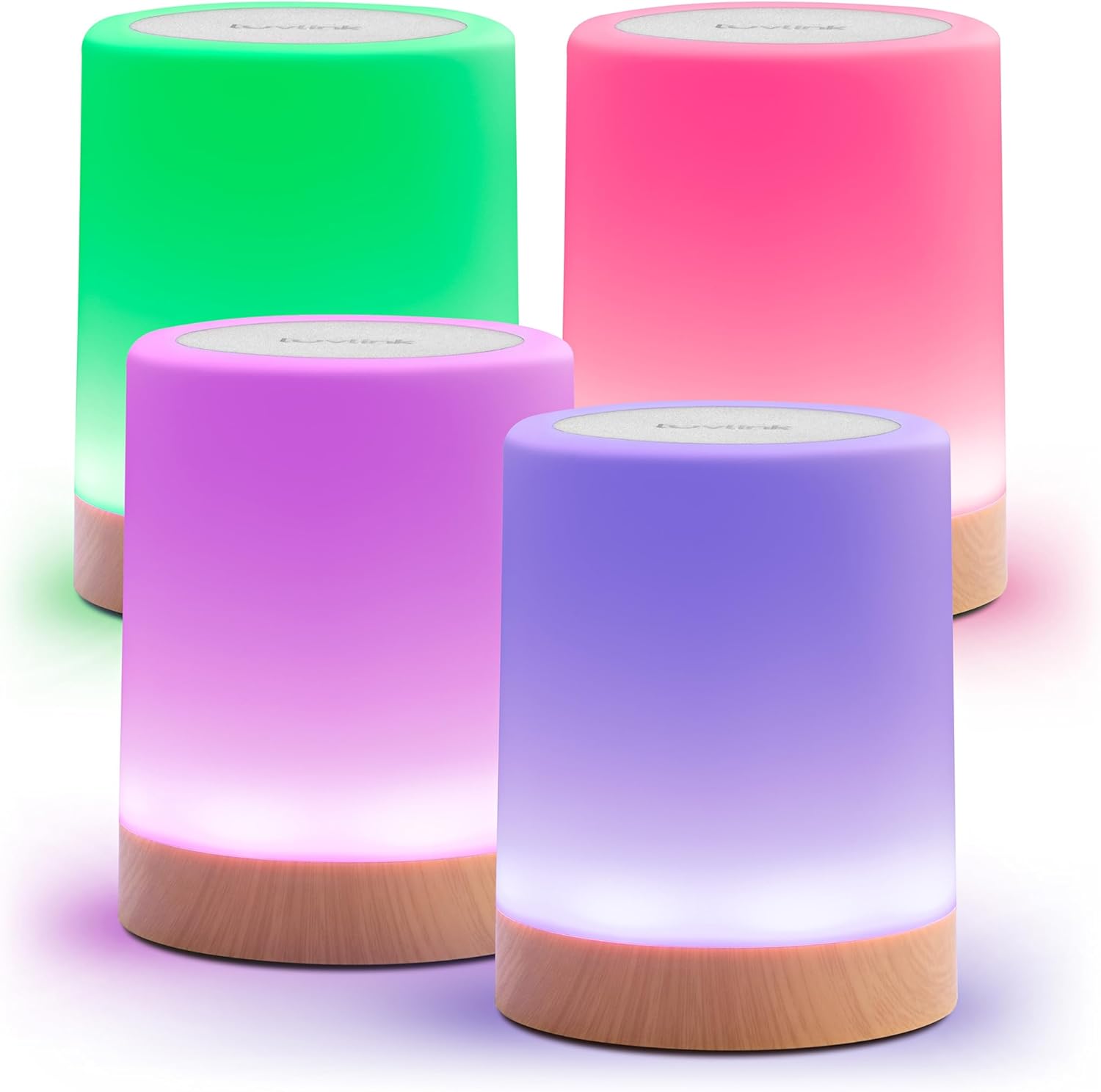 LuvLink Friendship Lamp v2.0 - Long Distance WiFi Touch Lamps for Couples, Friends & Family | Stay Connected from Anywhere – Easy App Setup – No Subscription (Set of Four)