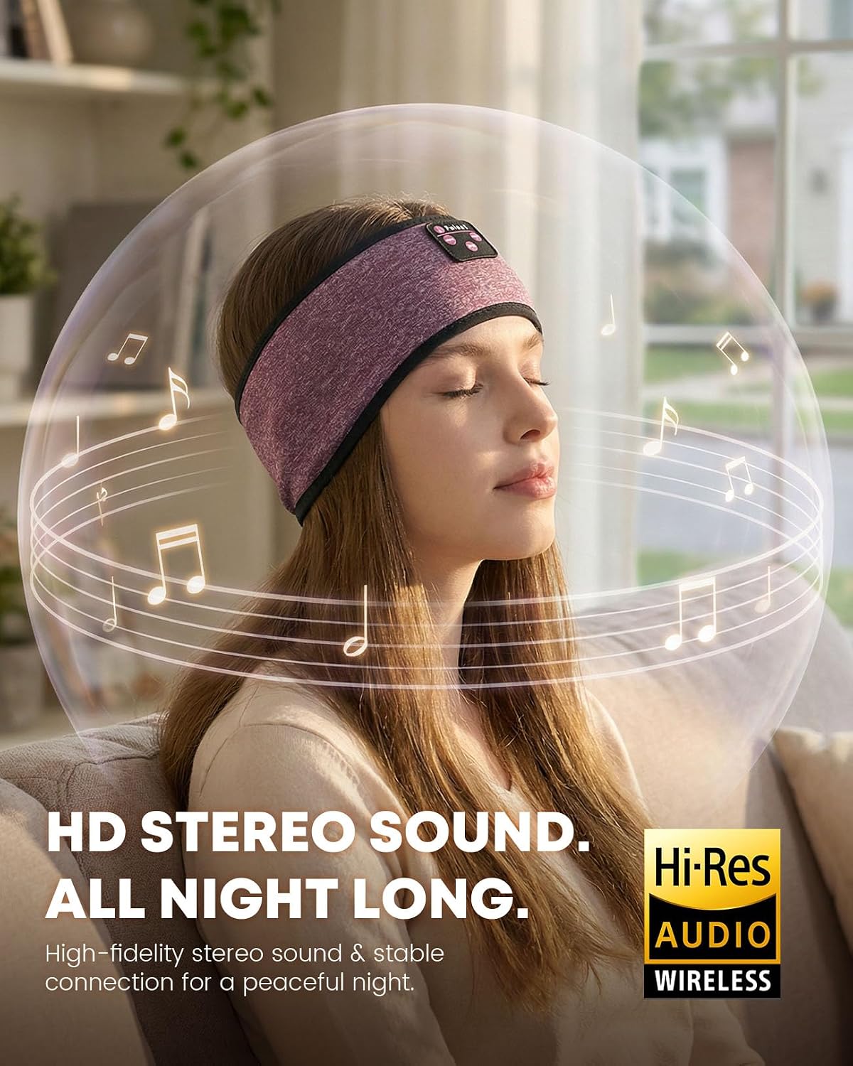 Sleep Headband Headphones, Bluetooth 5.4 Sleeping Headphones image 3