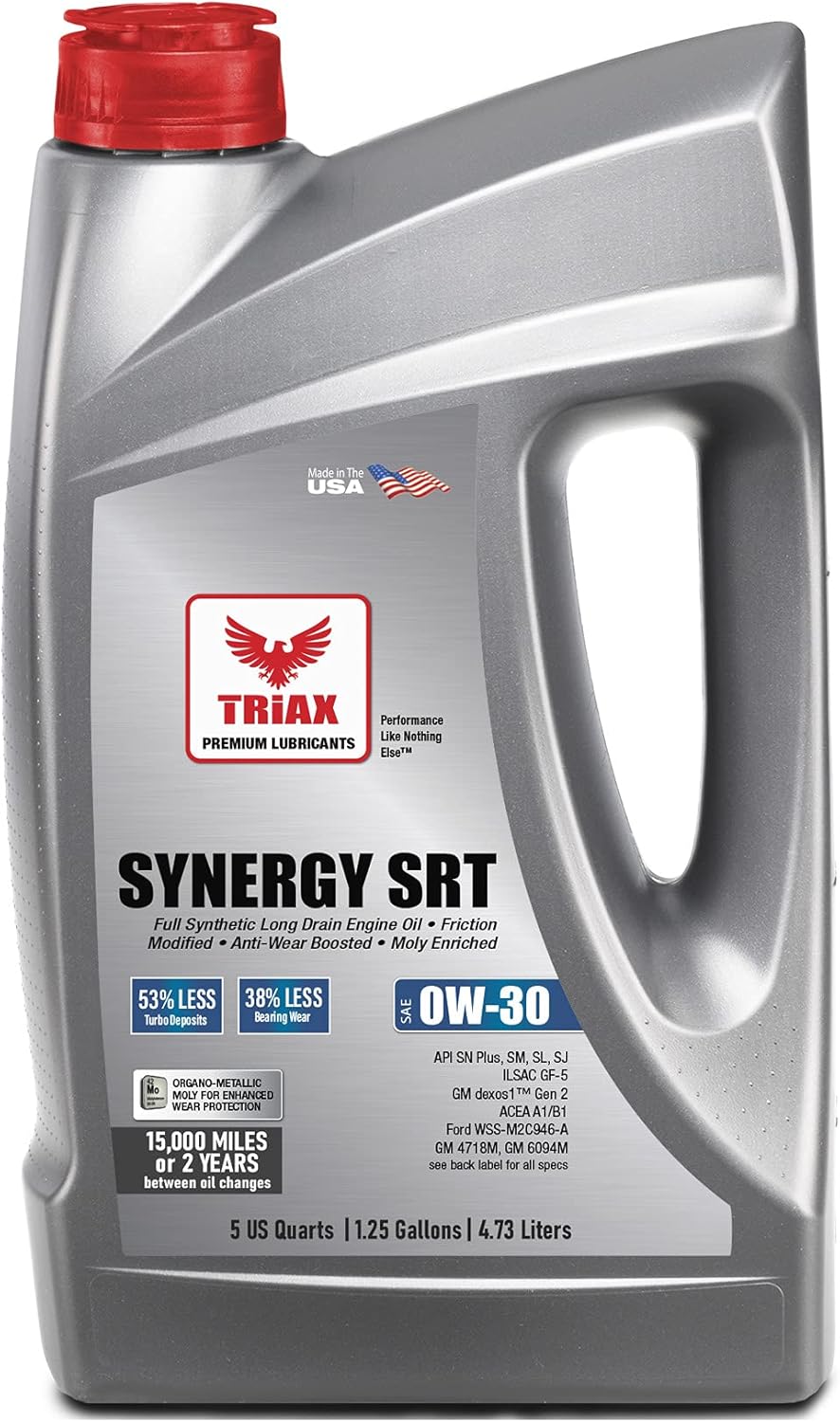 TRIAX Synergy SRT 0W30 Full Synthetic PAO and Ester Engine Oil, SN+