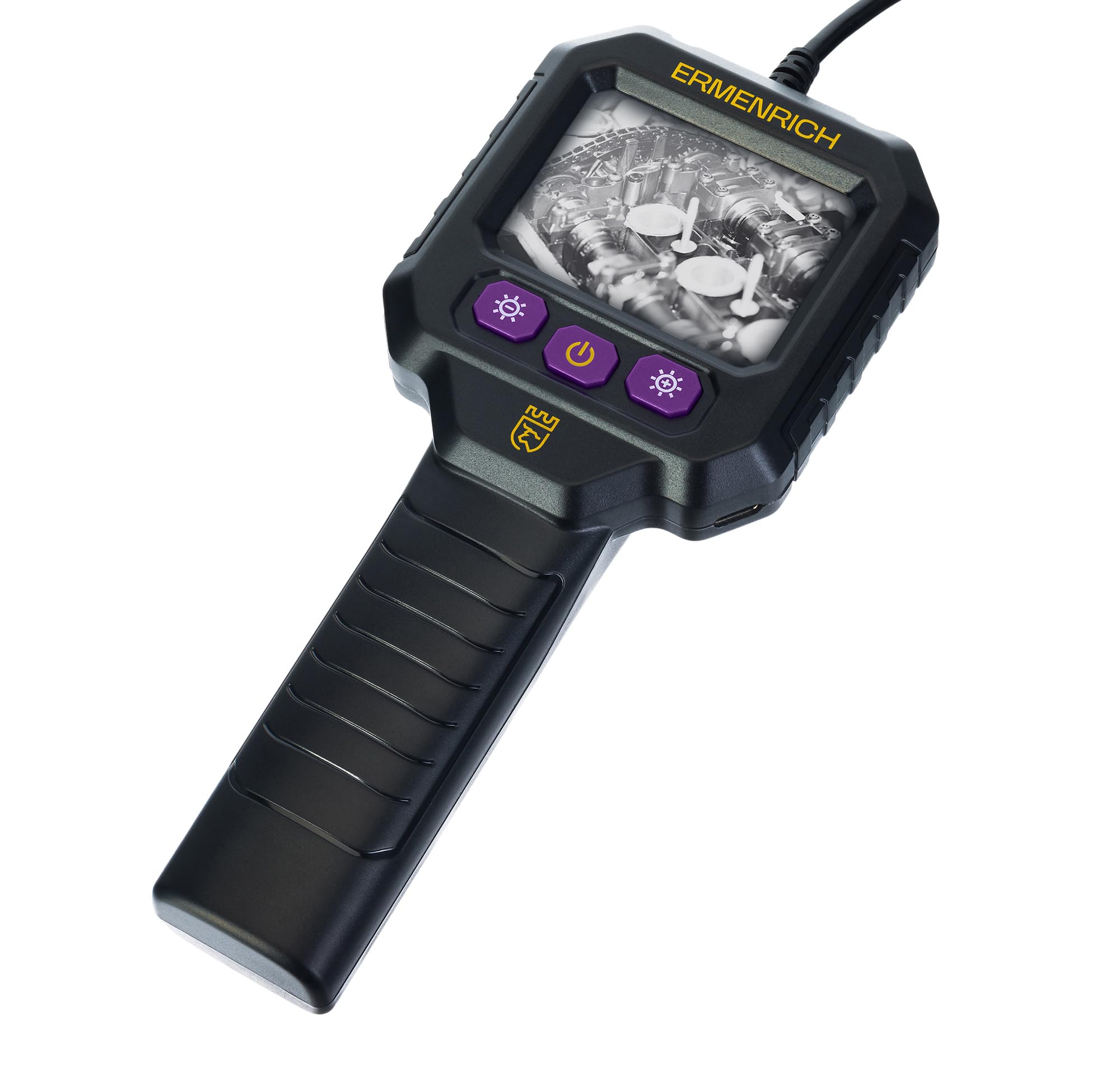 Seek VE20 Kamera Endoskopowa ze Światłem 2.8'' TFT HD 1280P | Kamera Inspekcyjna 8mm, Endoskop IP67 Wodoodporny z 8 Regulowanymi LED, Przewód Półsztywny 10m, Rury, Auto