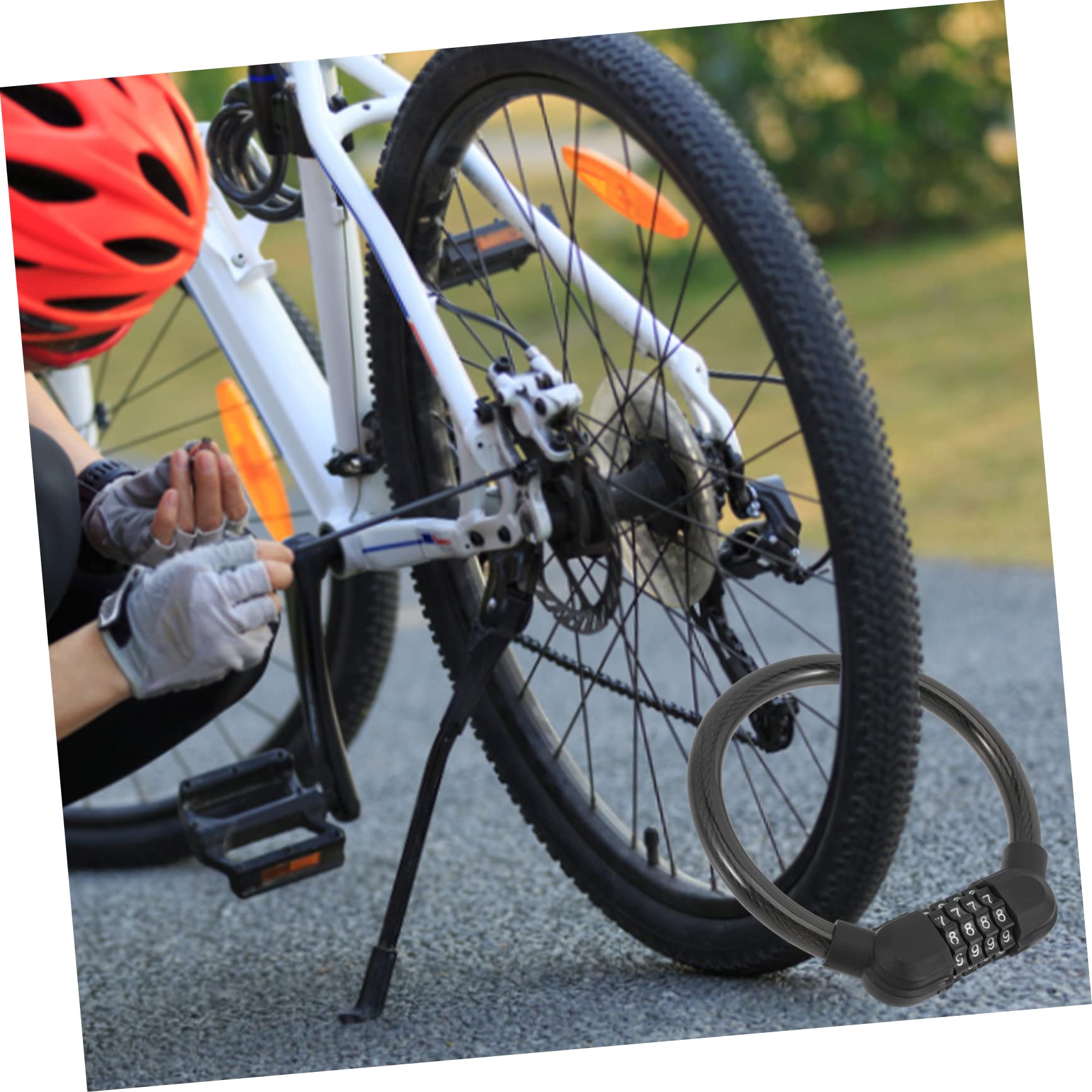 OSOLADY 2Pcs Sturdy Locks Combination Bike Lock for Daily Use Wear Resistant Portable Cycle Accessory for Bikes Helmets and Luggage