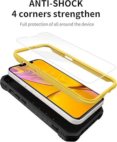 Miniatura 8 de DUOPAL Funda para Apple iPhone 13 (no iPhone 13 Pro), protección de grado militar a prueba de golpes con protector de pantalla HD de vidrio templado