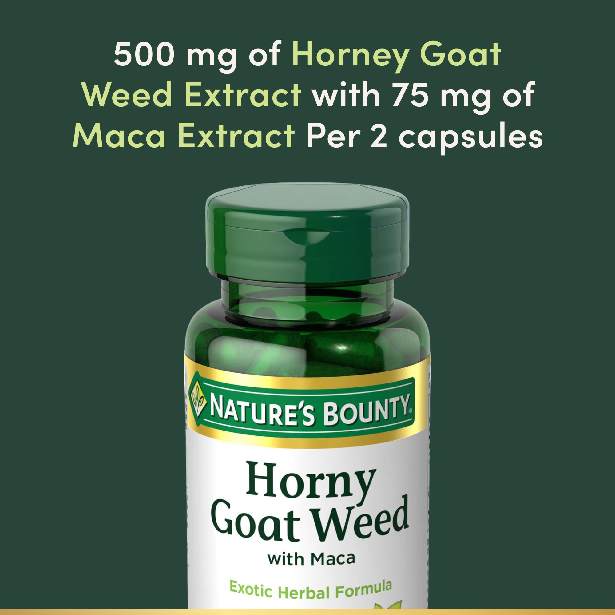Nature's Bounty Horny Goat Weed with Maca, 60 Capsules — Amazon image 3