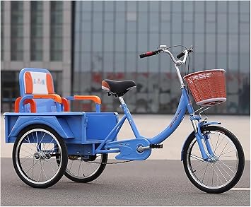 Adult Tricycle Cargo Bike - Comfortable Cruiser Bike with Folding Passenger Seat - Perfect for Shopping - Easy Installation