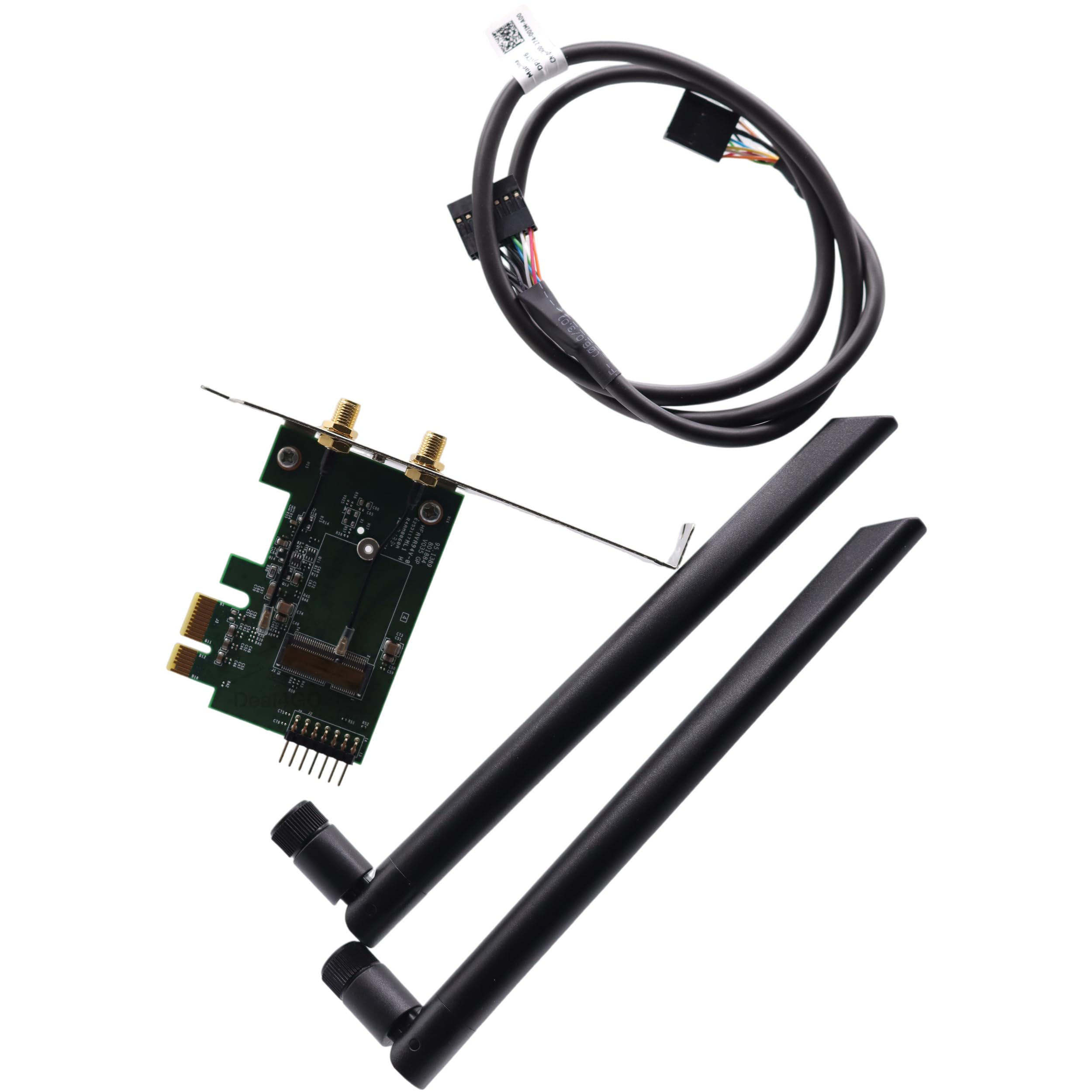 Deal4GO Adaptateur WiFi sans fil PCIe vers M.2 7HP8W 07HP8W avec câble BT de remplacement pour Dell Precision 5820 7920 5860 7960 7820 7875 (pas de carte Wi-Fi)