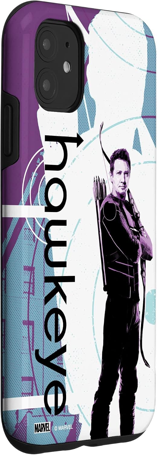 iPhone 11 Marvel Hawkeye Clint Barton Halftone Character Poster Case