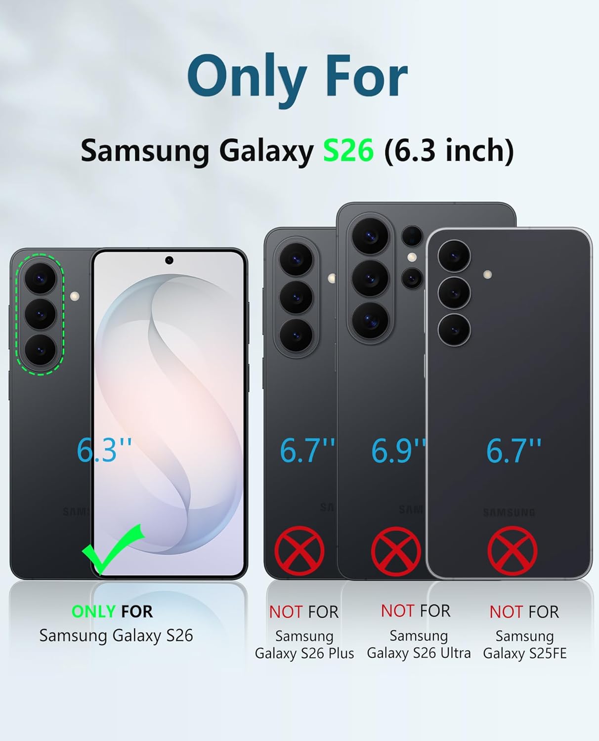 FNTCASE for Samsung Galaxy S26 Case: with [2 Front Frames & Built-in Screen Protector] [Belt Clip Holster & Kickstand] [Military-Grade Protection] Heavy Duty Full Body Shockproof TPU Phone Cover Black