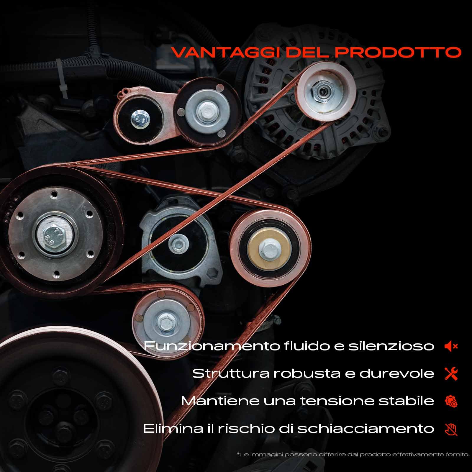 Frankberg Tendicinghia Rullo tenditore Compatibile con Rang.e Rove.r Sport L494 3.0L Rang.e Rove.r Sport L320 3.0L Discovery IV L319 3.0L Rang.e Rove.r IV L405 3.0L Discovery III L319 2.7L LR035493