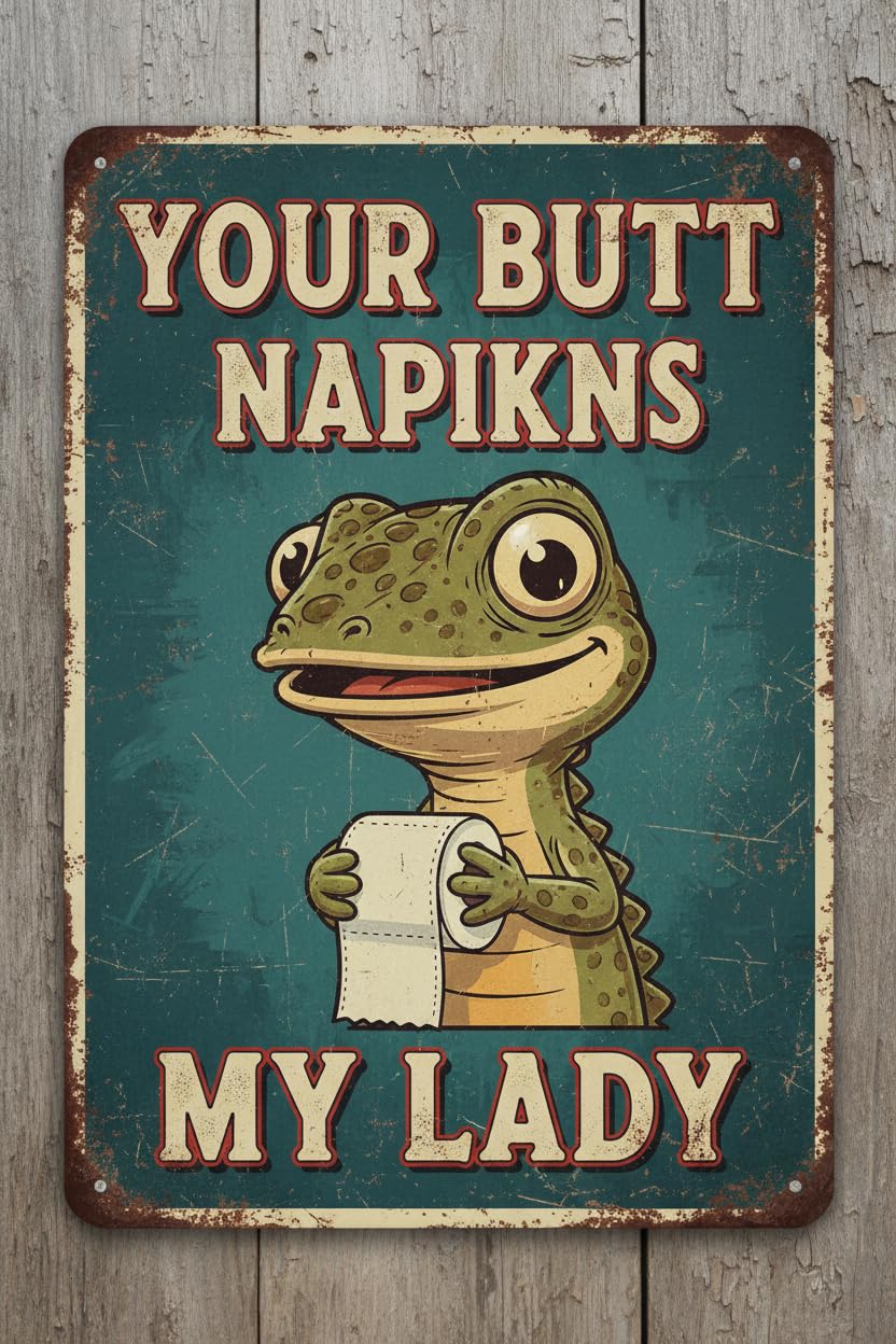 Funny Dinosaur Tin Sign Bathroom Sign Decor Dinosaur Wall Art Poster Retro Poster Toilet Cave Home Coffee Bathroom Wall Decoration 8x12inch