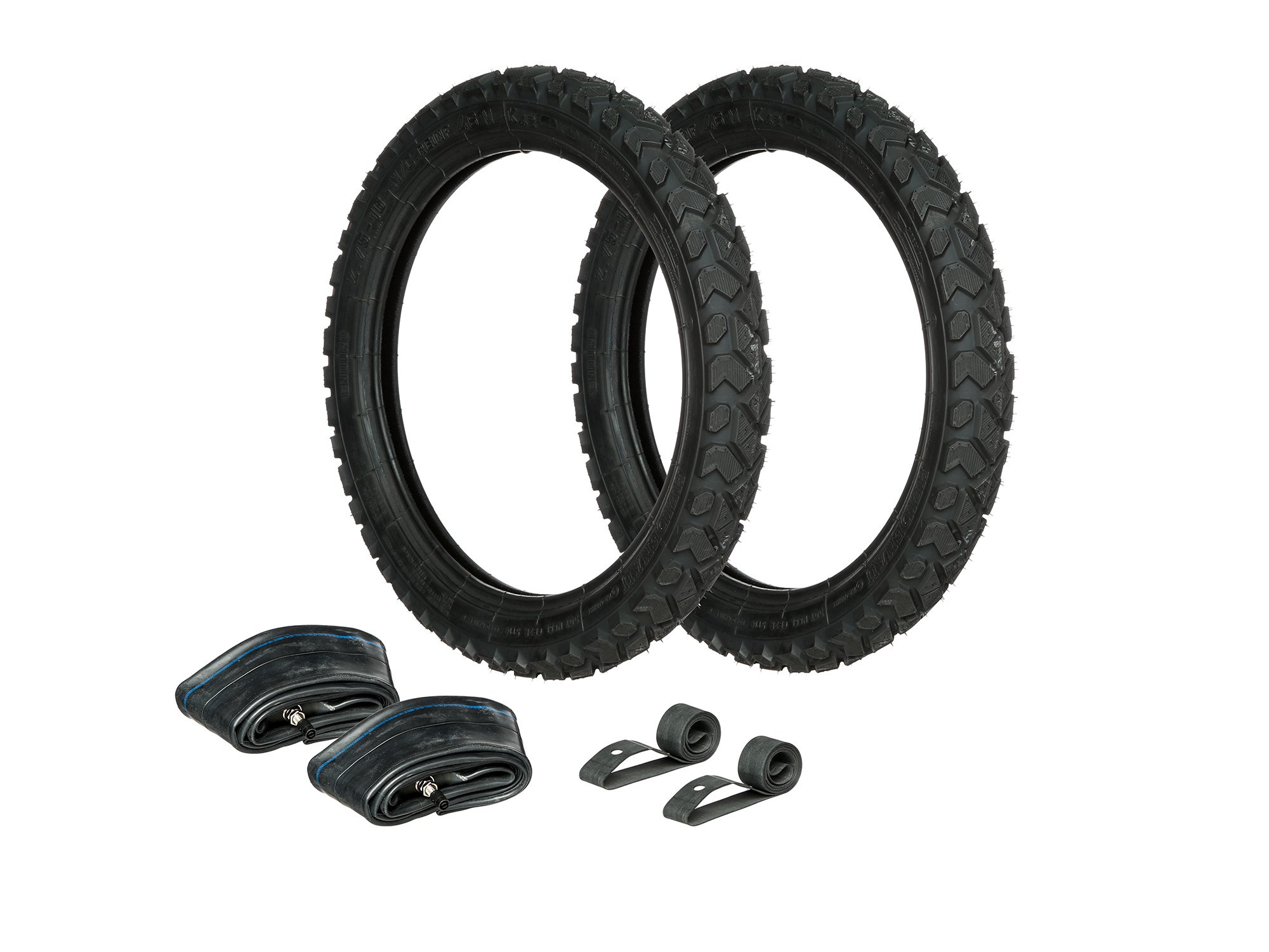 AKF Set: 2x Reifen 2.75 x 16 Heidenau K42 + 2x Schläuche + 2x Felgenband