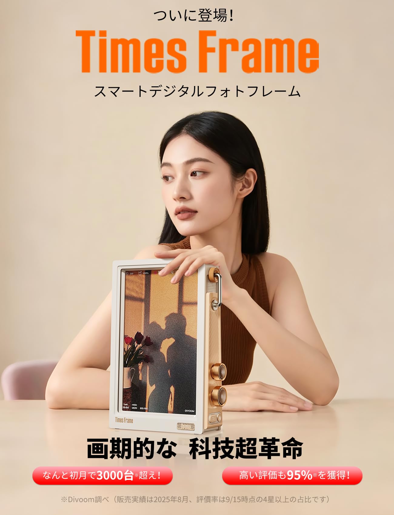 Amazon | Divoom Times Frame スマートデジタルフォトフレーム