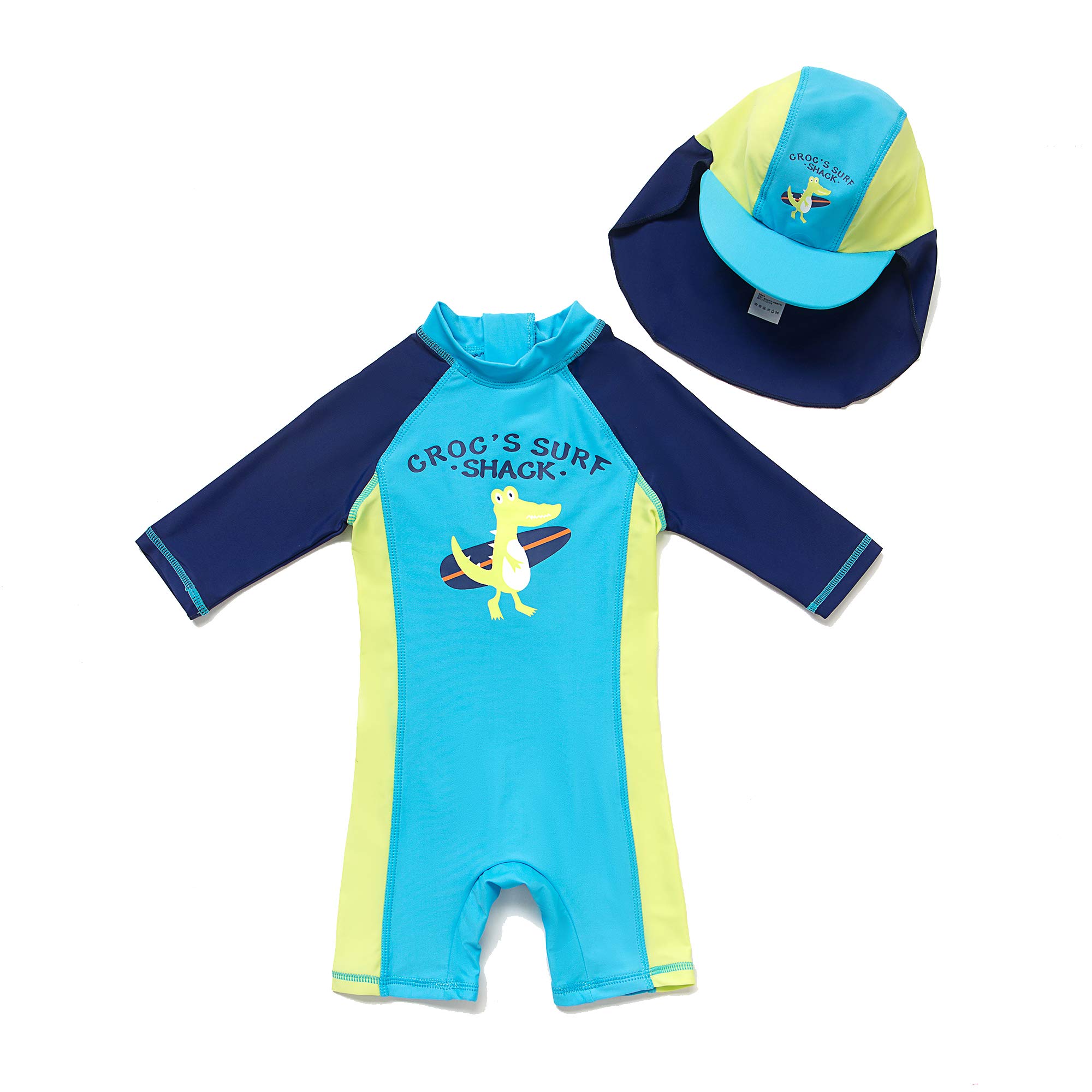 BONVERANO Bañador Recién Nacido Manga Corta Protección UV 50+ con Gorro