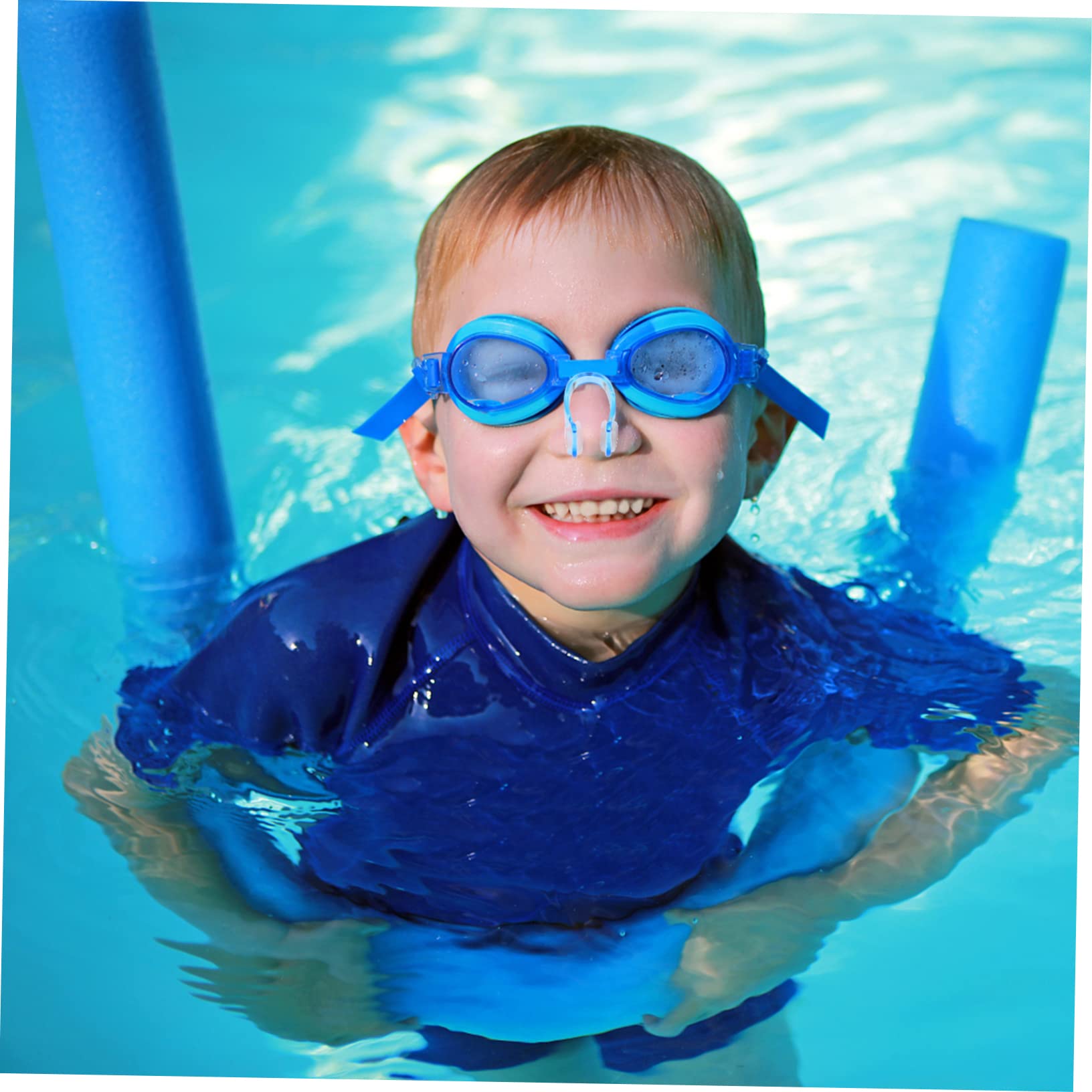 DECHOUS 4pcs Nose Clip Set Lightweight Swimming Protection Kit for Adults Durable Material with Storage Box Comfortable Fit for Pool and Water Activities