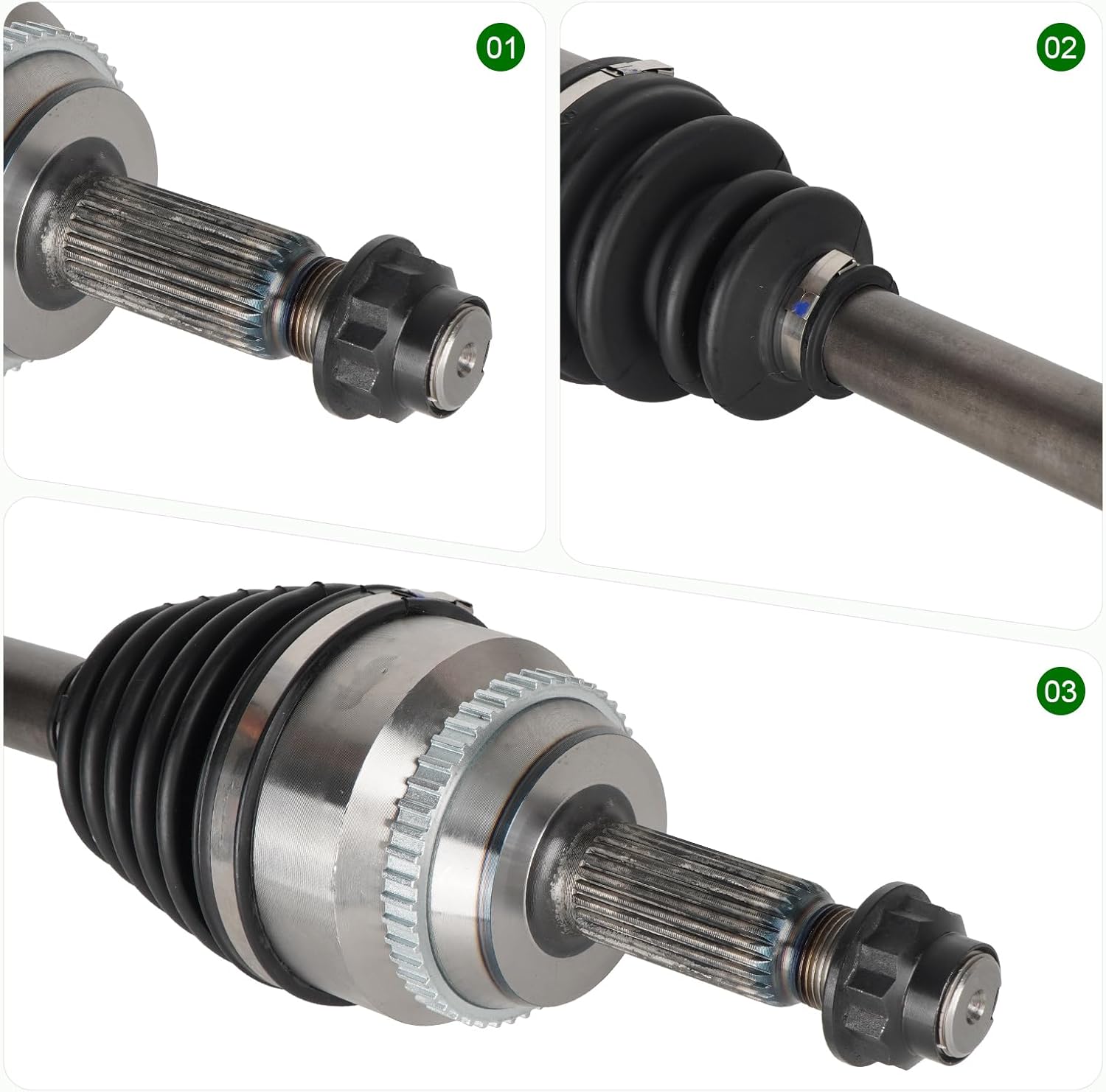Pair (2) Front CV Axle Shaft Assembly Fit for Toyota Camry L4 2.5L 2012 2013 2016 2017, Only fit GAS & FHEV, Left and Right Side