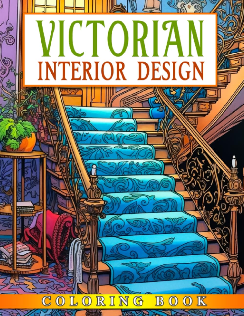 Buy Victorian Interior Design Coloring Book Vintage British Victorian