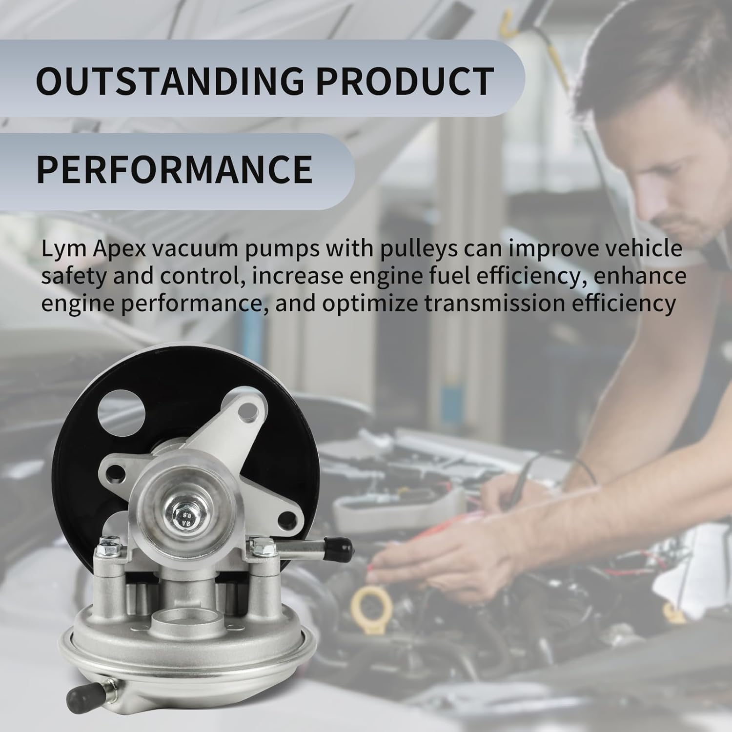 8972410351 Vacuum Pump with Pulley Compatible with 1995-2020 Isuzu NPR NPR-HD Gas V8 L96 LQ4 L31 LQ4 L05 L96 LQ4 3.0L 3.9L 4.8L 5.2L 5.7L 6.0L, Replace 904-862 97241035