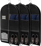 43" Garment Bag Suit Bag Garment Bags for Travel Duffle Bags for Hanging Clothes Storage Bag Carry on Garment Bag, Ideal for Wardrobes, Blazers, Dresses, Coats (1 Pack)