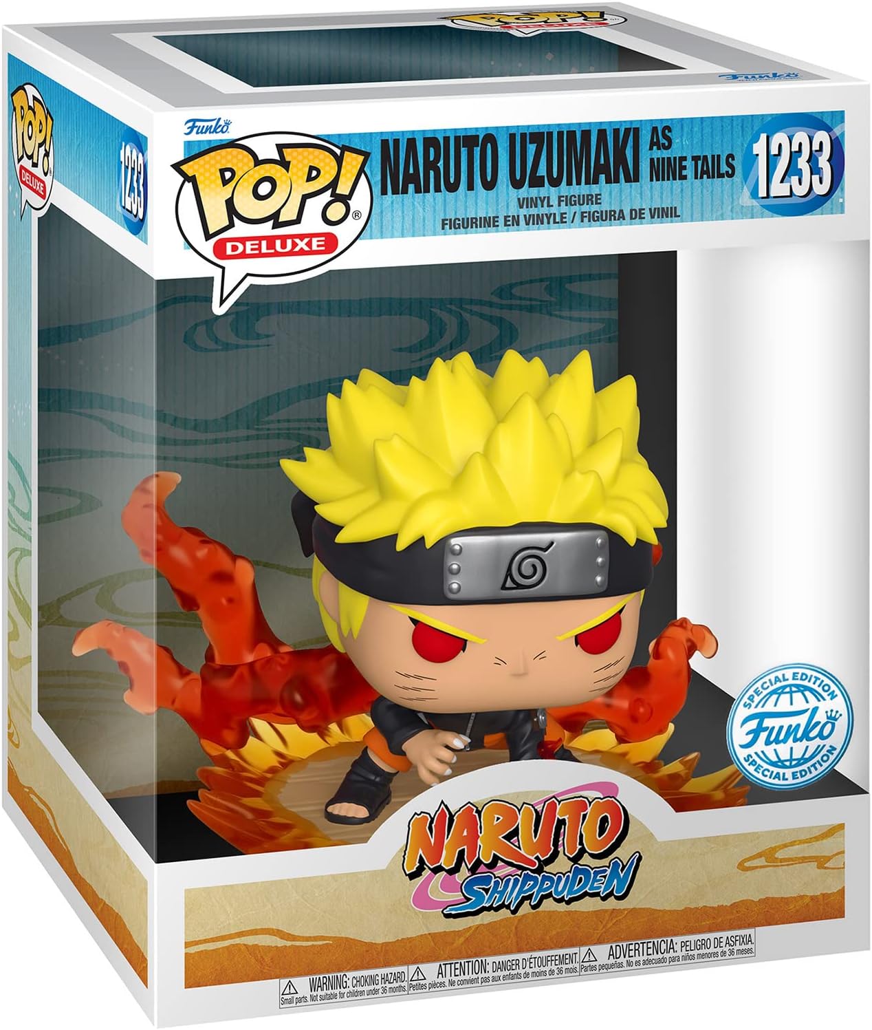 Pop! Deluxe: Naruto Uzumaki - Naruto Uzumaki As Nine Tails - Amazon Exclusive - Collectable Vinyl Figure - Gift Idea - Official Merchandise - Toys for Kids & Adults - Anime Fans