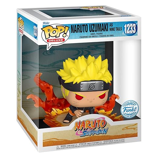 Funko Pop! Deluxe: Naruto Uzumaki As Nine Tails - Esclusiva Amazon - Figura in Vinile da Collezione - Giocattoli per Bambini e Adulti