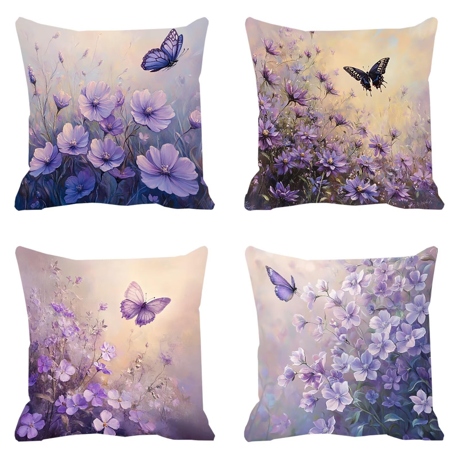 Housse de coussin imperméable violette 50x50cm protégez vos sièges de jardin