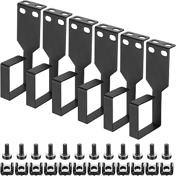 Pack of 6 Vertical Cable Management Brackets, Server Rack Accessories with