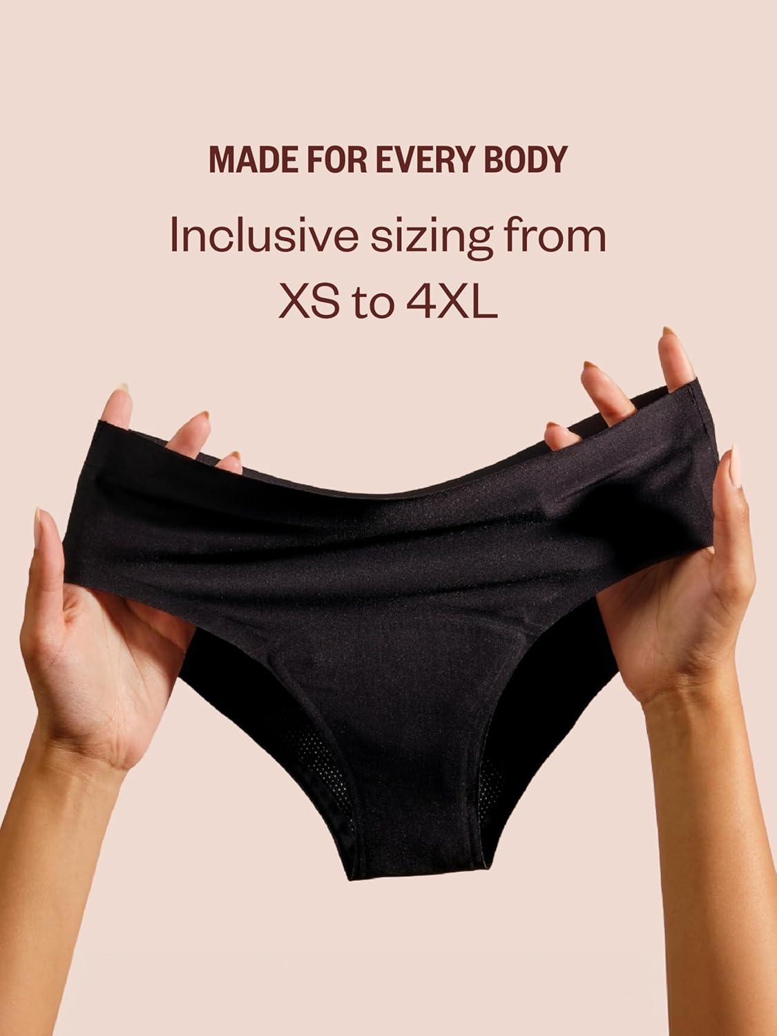 DIVA DivaCup Reusable Period Underwear - Quick Dry Menstrual Underwear - Period Panties - Seamless Bikini, Black(3 Pack)