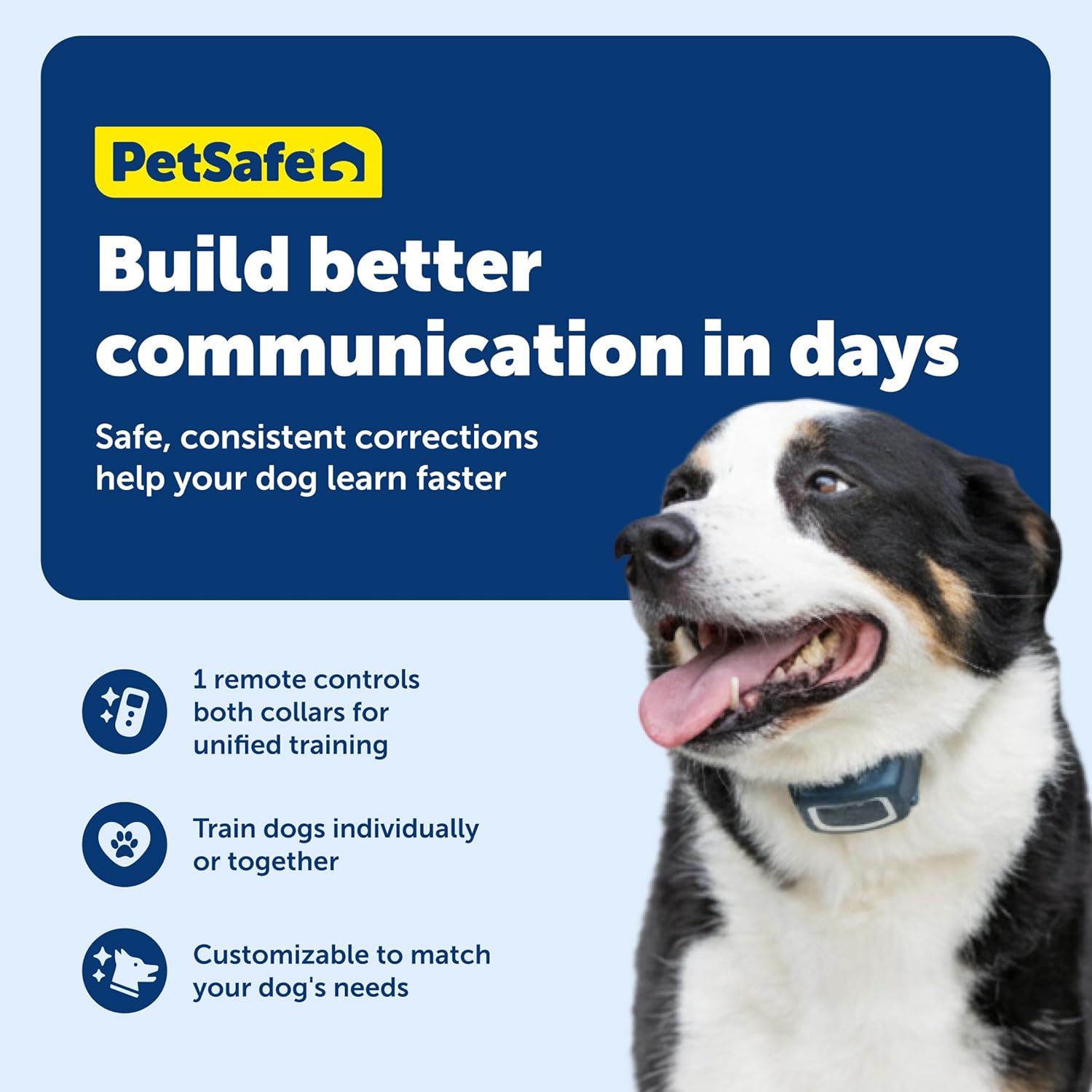 PetSafe Pro Trainer Add-A-Dog Collar - Waterproof & Rechargeable Remote Behavior Training Collar - Double Pairing Compatible for Multi-Pet Households - Small/Medium