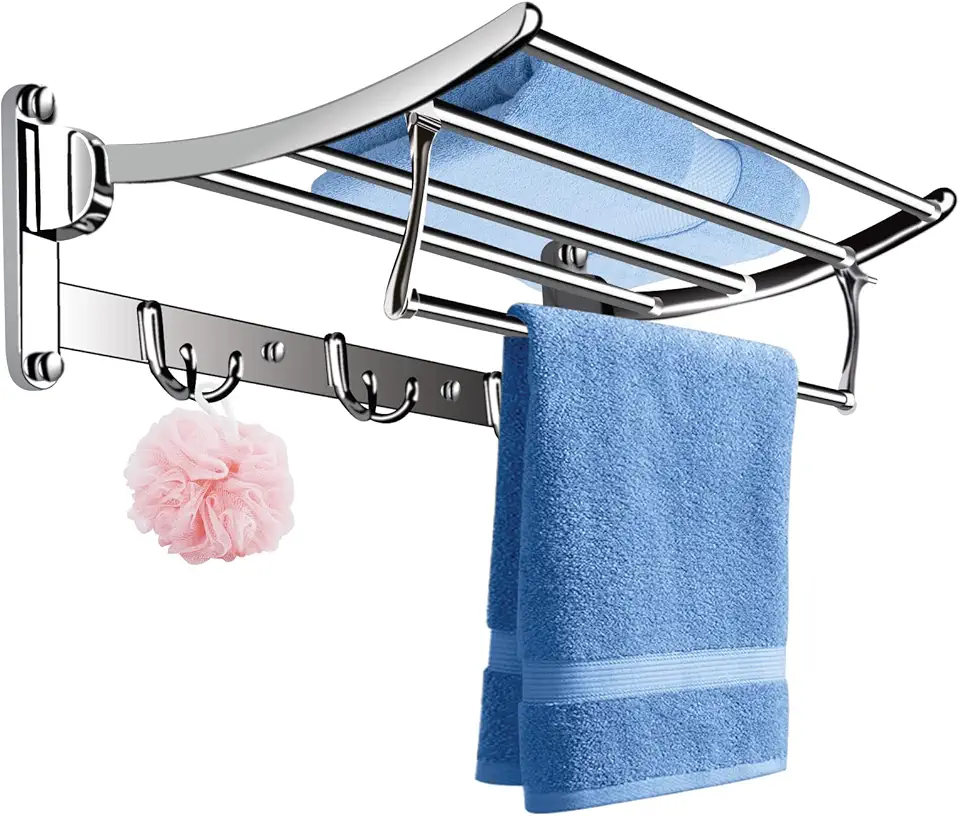 FORTUNE Classic Stainless Steel Folding Towel Rack