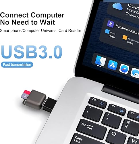 Miniatura 38 de USB C Micro SD Card Reader (Pack of 2 Pcs), BorlterClamp Type C OTG TF Memory Card Reader Compatible with Laptop, MacBook, Tablet, Smartphone