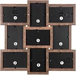 Scholartree Collage Picture Frames for 9 Photos, 4 x 6 Inches, Assembly Required, Rustic Brown