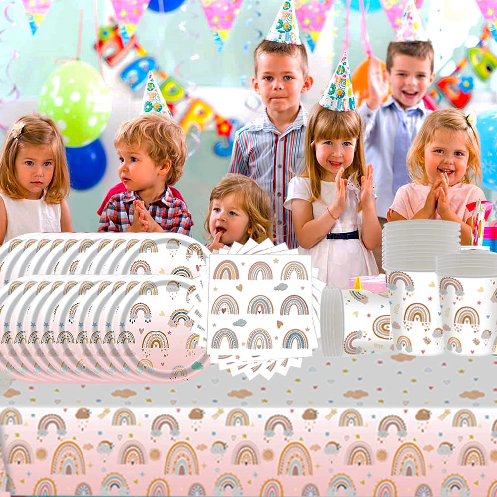 61pcs Janice Bohemian Partyware,Juego De Platos Bohemio, Incluye
