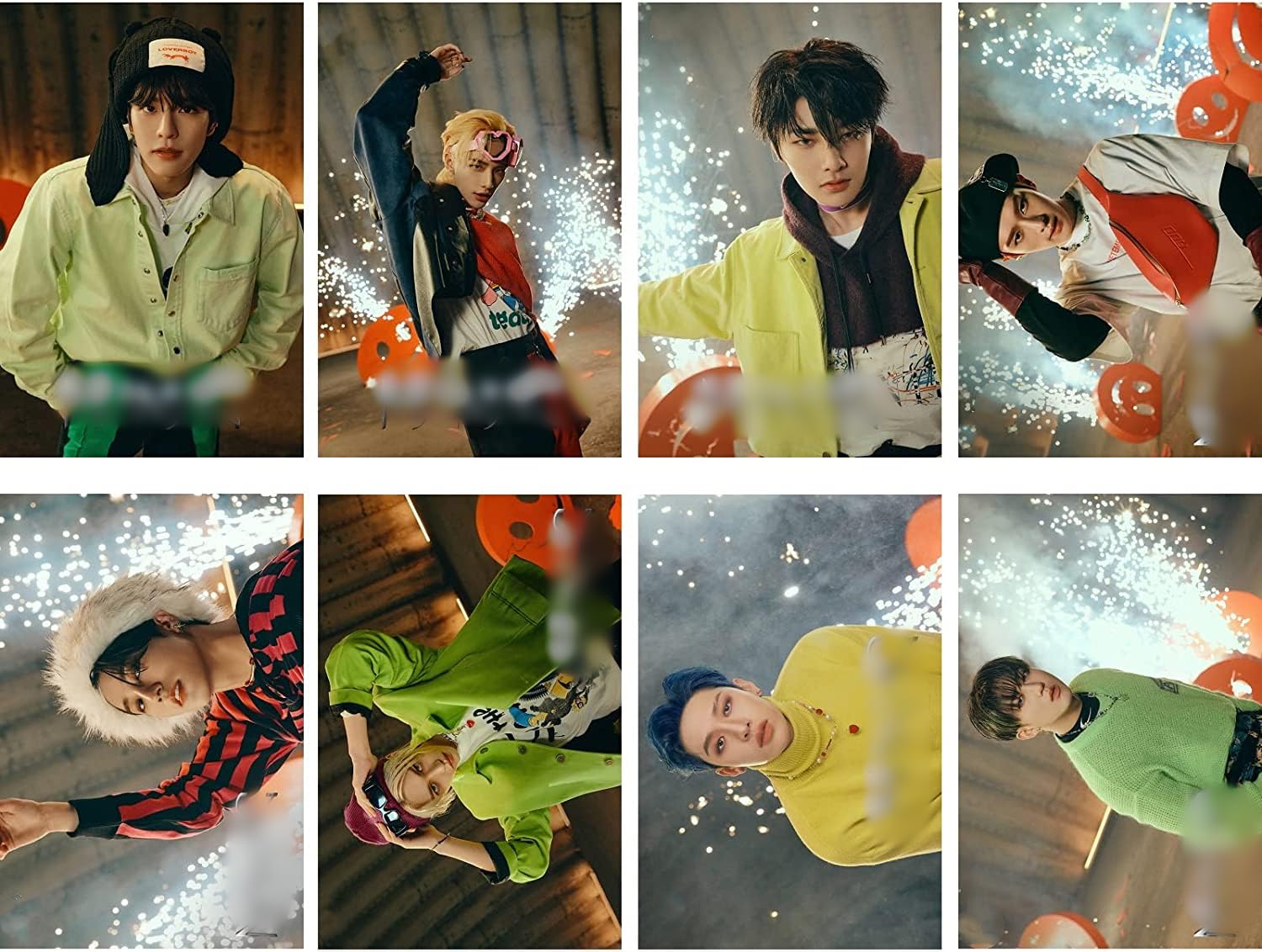 Baosai Posters 8 Sheets Wall Poster Room Decoration 16" X 11"(Pink)