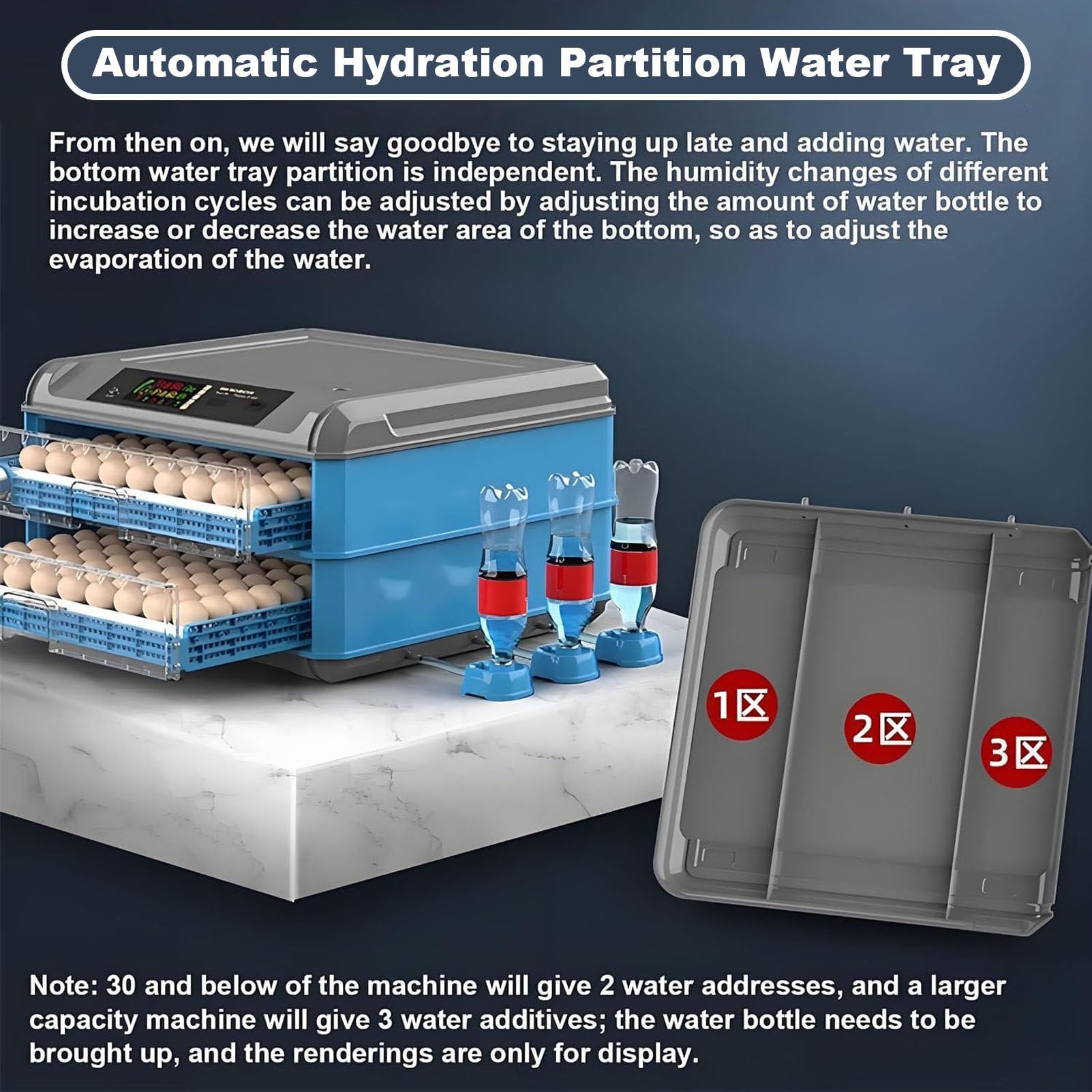 Incubadora de Huevos de gallina, Totalmente automática, con volteador automático y Control de Temperatura, Ideal para Patos y codornices, para Uso doméstico o en criaderos. 120Eggs