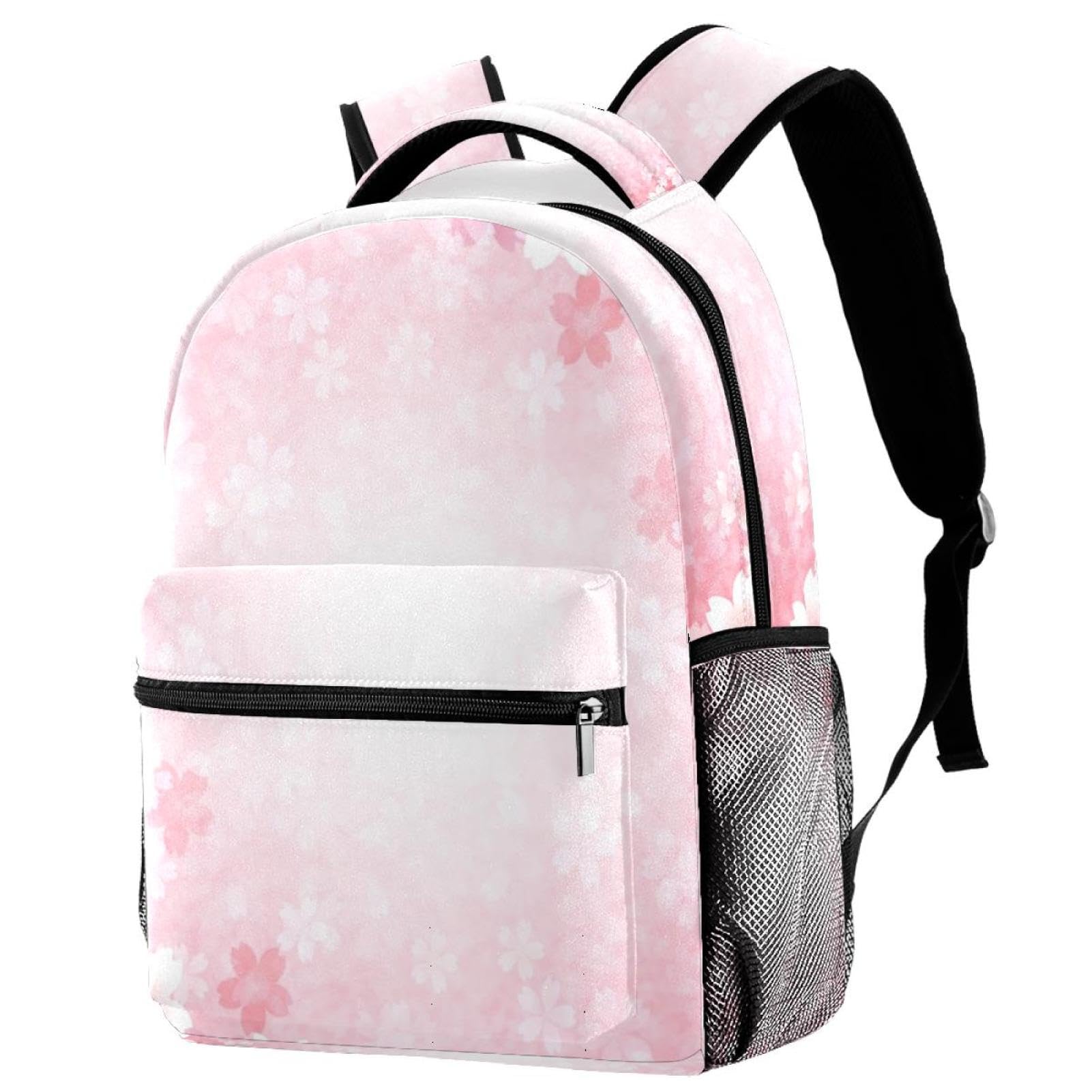 Sac à dos fleurs de cerisier rose pour école et voyage ado