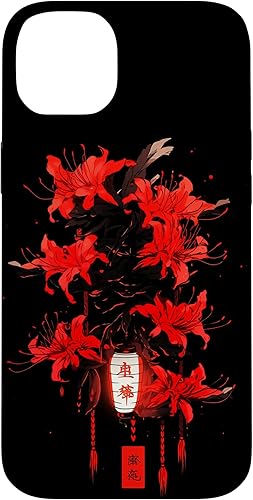 Miniatura 15 de iPhone 16 Red Spider Lily Funda de anime de manga estética japonesa japonesa
