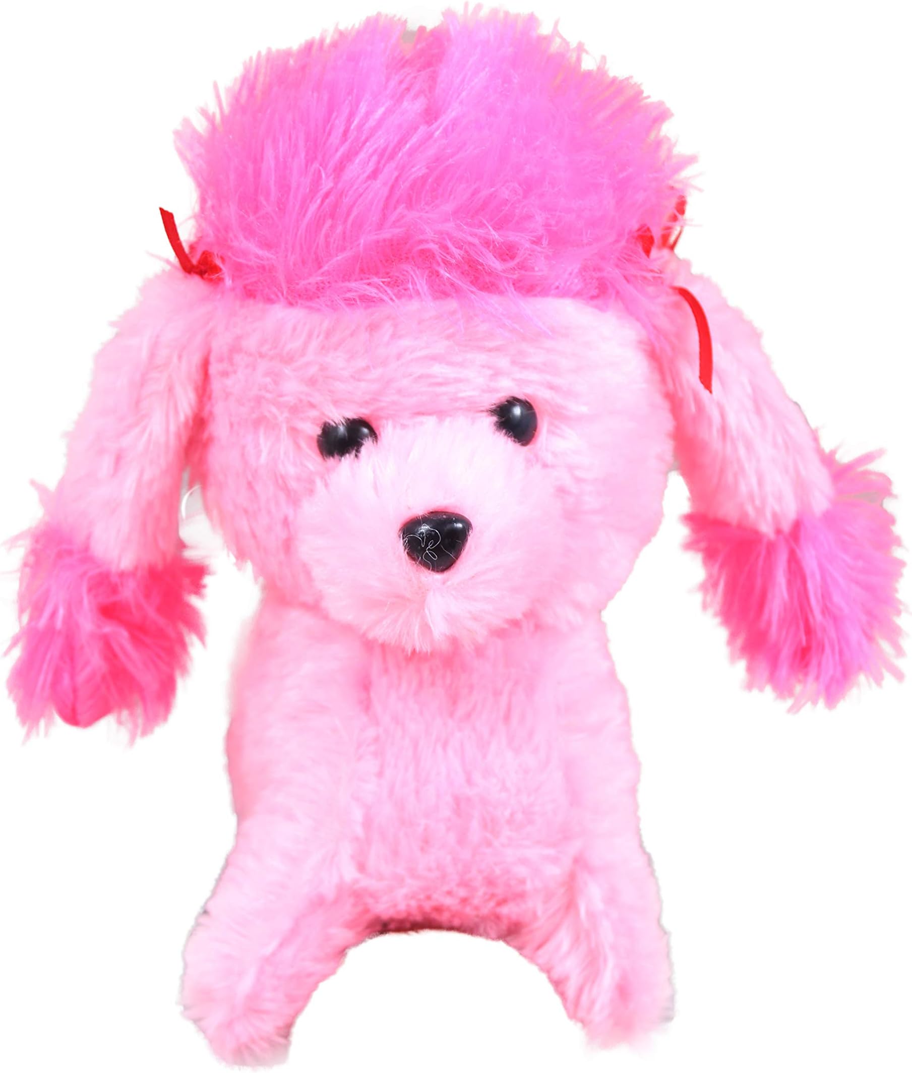 Tickles Pink Poodle Dog Pencil Pouch for Kids School with Zipper 23 cm