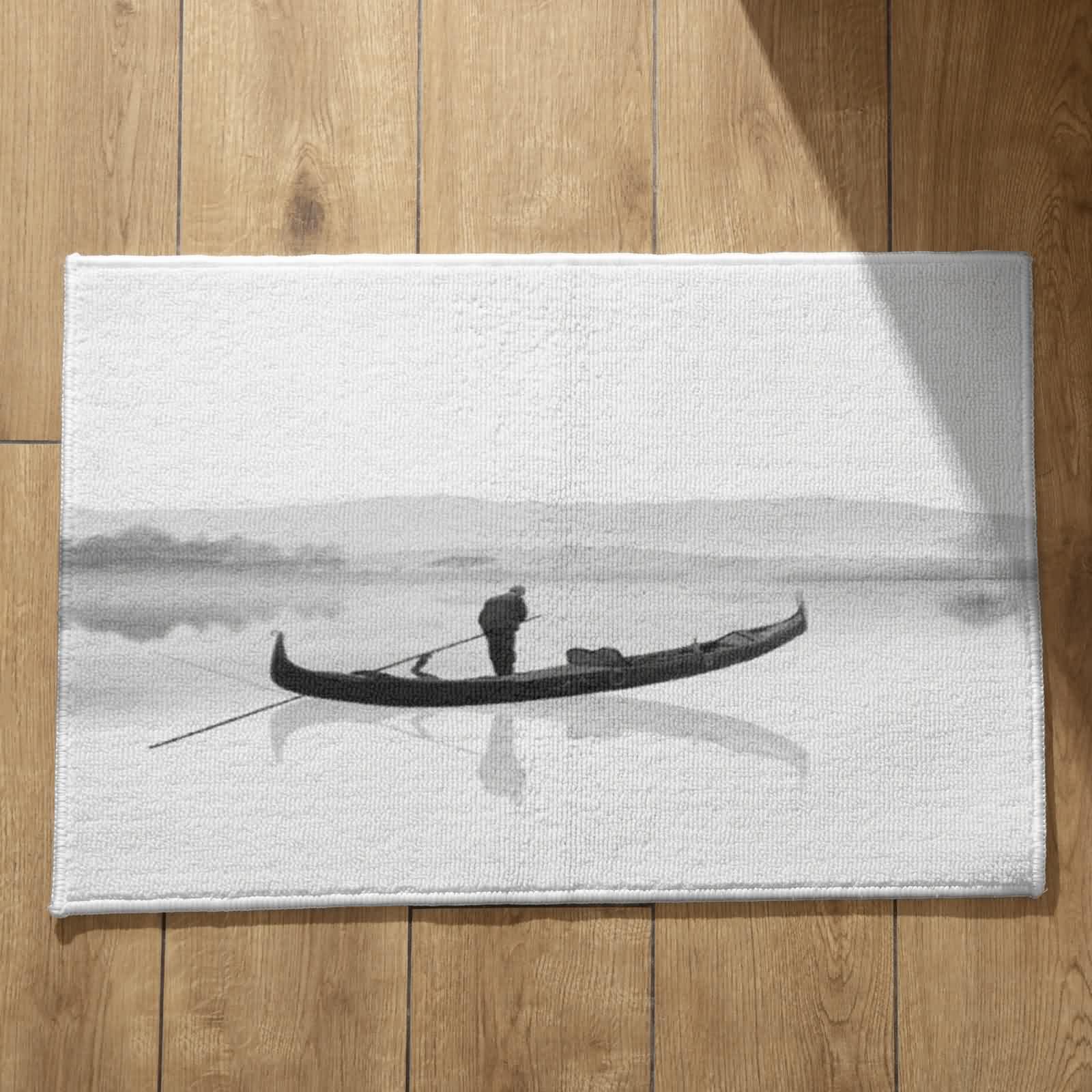 Grand tapis d'entrée intérieur lavable CEVAN épais 50x80cm