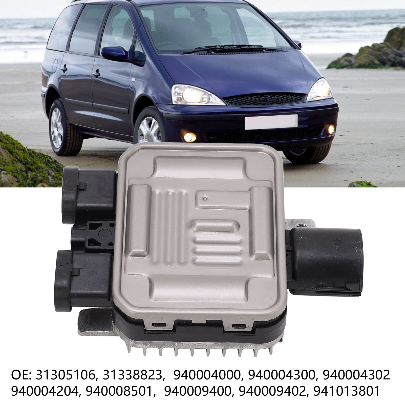 Aramox Cooling Fan Control Module Metal Radiator for Galaxy Mondeo MK3 MK4 S60 S80 XC60 940009402