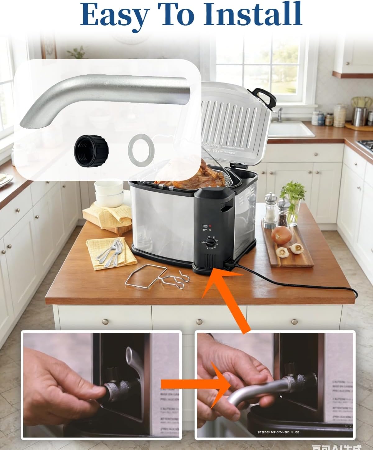 Valve Spout Kit Fit for Masterbuilt 10 Liter XL Electric Fryer MB20012420 MB20010326