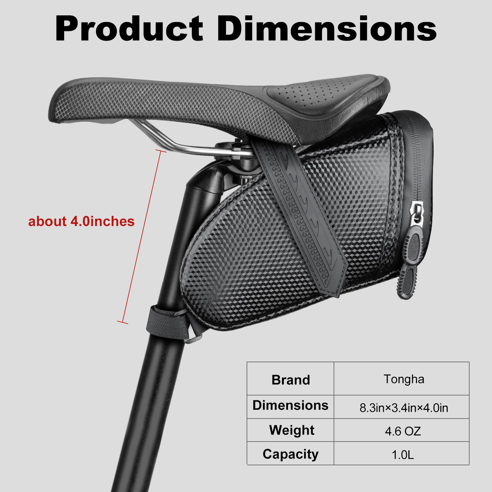 Amazon.com : Tongha Bicycle Seat Bag Water Proof,Bike Pack under
