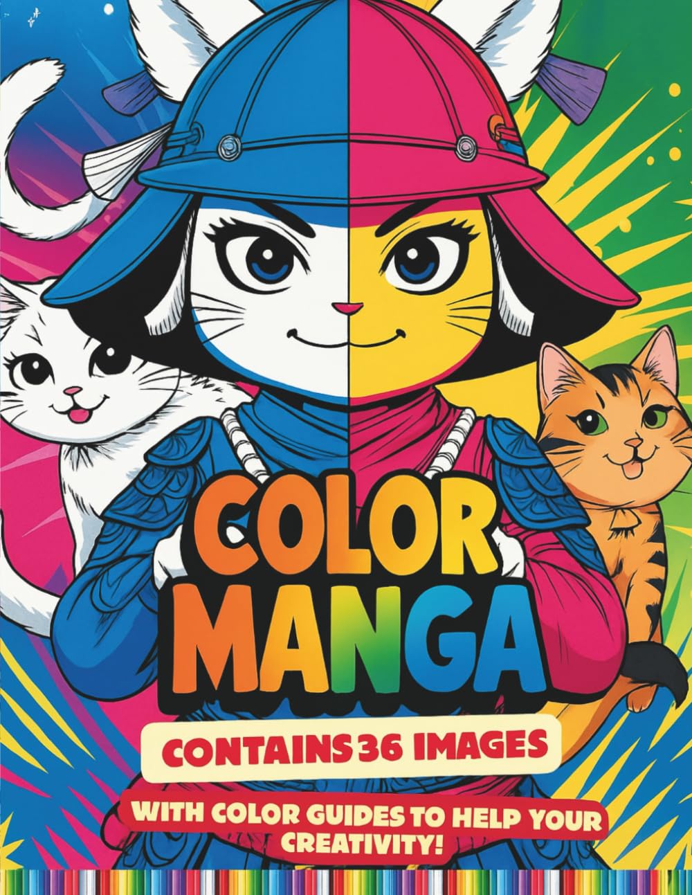Coloring Manga: The Ultimate Manga Coloring Book with Color Inspiration on Every Page! A Dynamic Collection of Shonen, Shojo, and Chibi Characters for ... Stress Relief (The Manga Makers Collection)