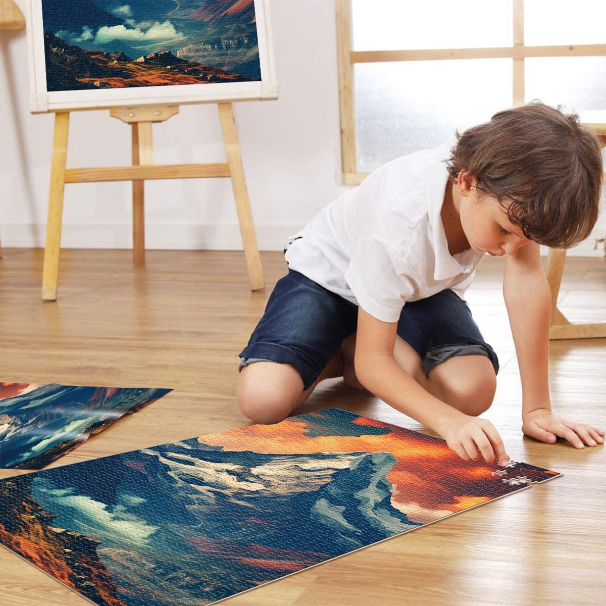 Puzzle 2000 pièces pour Adultes Spring Mountains - Terrasse Tranquille Jeu de Quiz Offrir en Cadeau à Toute la Famille 70x100cm